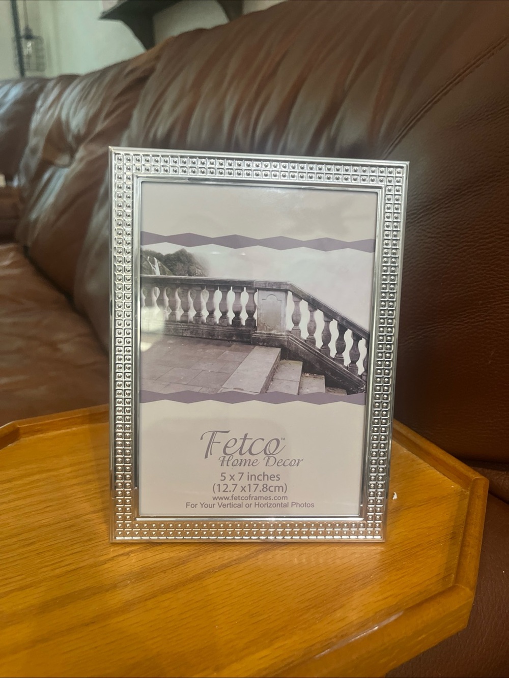 Fetco Home Décor Silver Block 5x7 Photo Frame